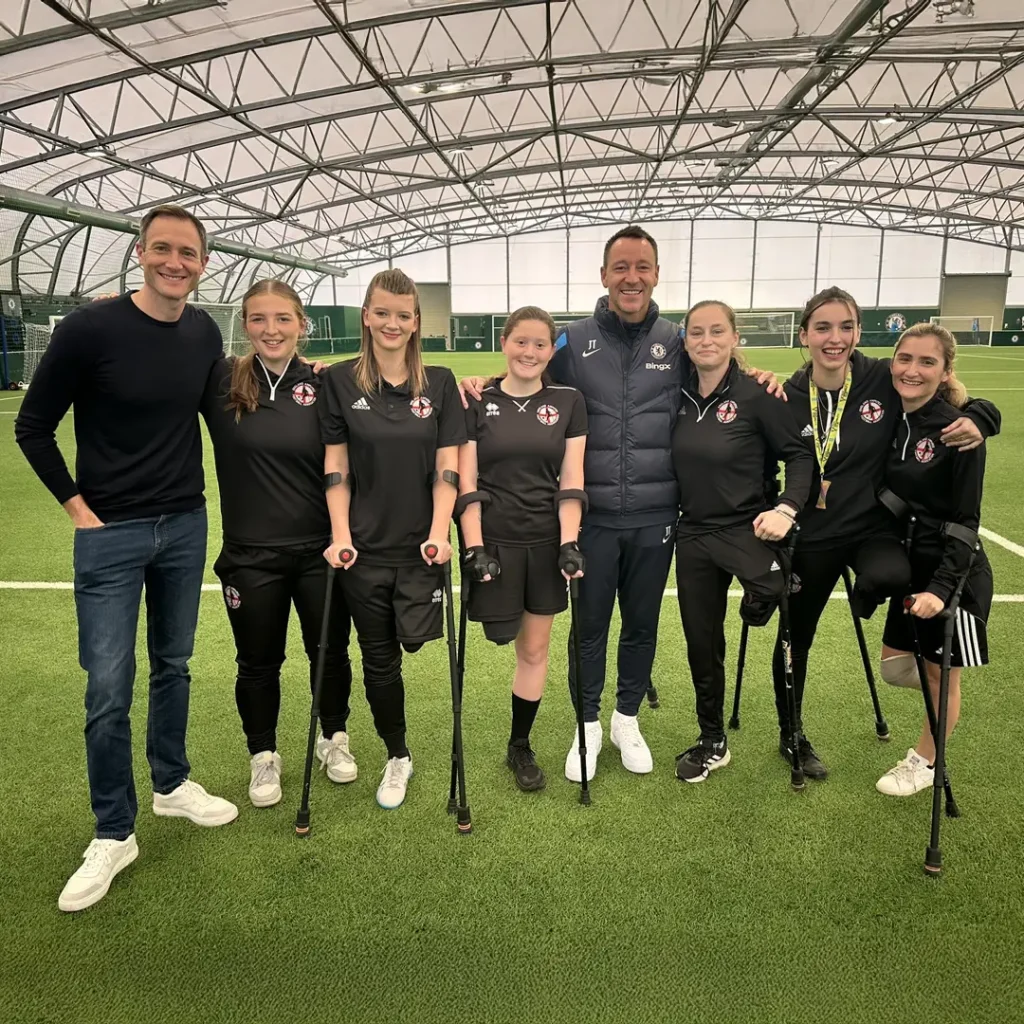 John Terry with the Amputee Lionesses